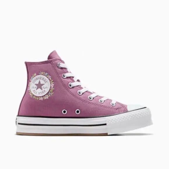 Chuck Taylor All Star EVA Lift Platform Feline Florals Sneakers Shoes Size 8 - Picture 11 of 11